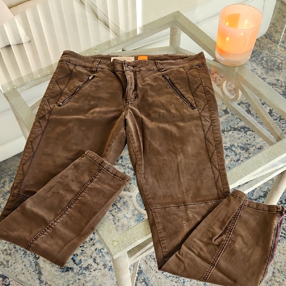 Anthropologie Brown Skinny Jeans